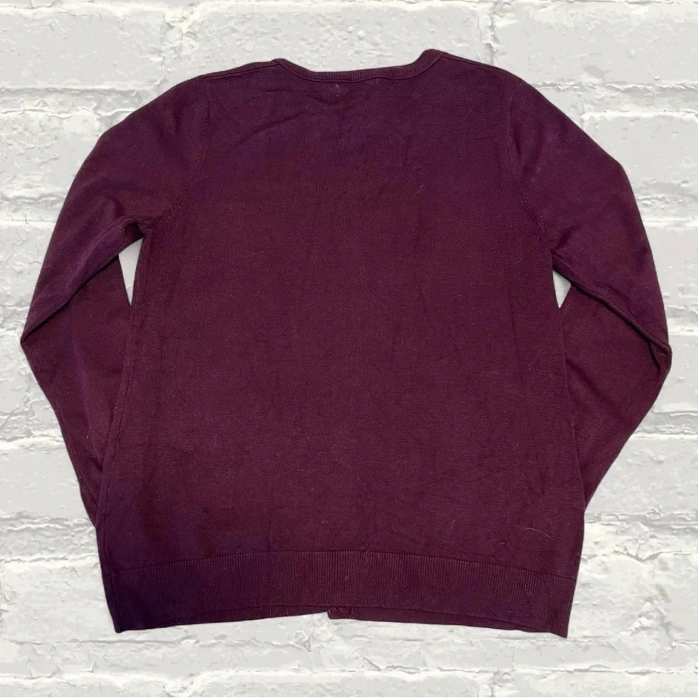 Calvin Klein Plum Knit Cardigan - Picture 3 of 3